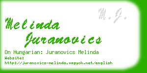 melinda juranovics business card